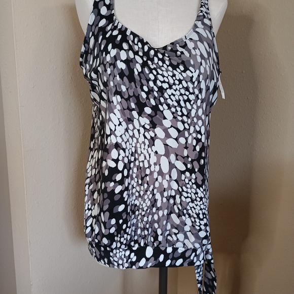 Swimsuits For All Tankini Top Size 20 Side Tie Scoop Neck - Picture 7 of 12